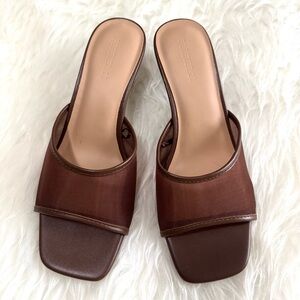 Forever 21 Chocolate Brown Mules size 8 NWT